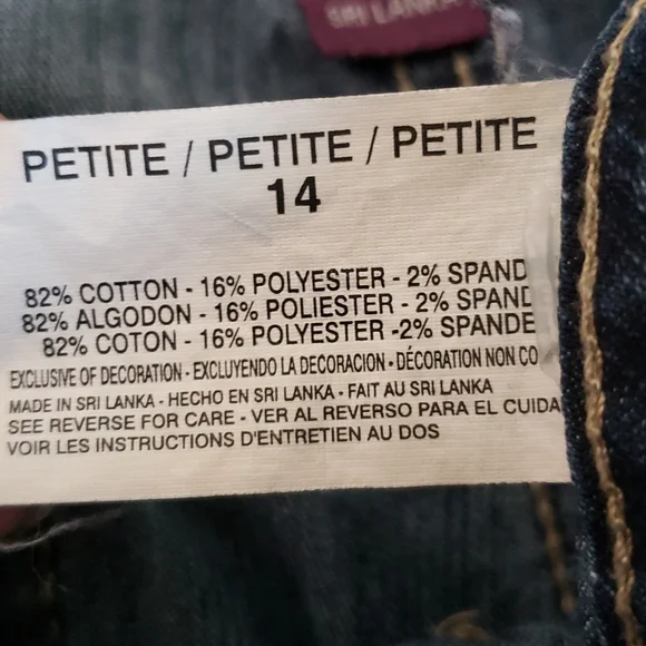 Embroidered crop blue jeans 14P - Picture 4 of 5